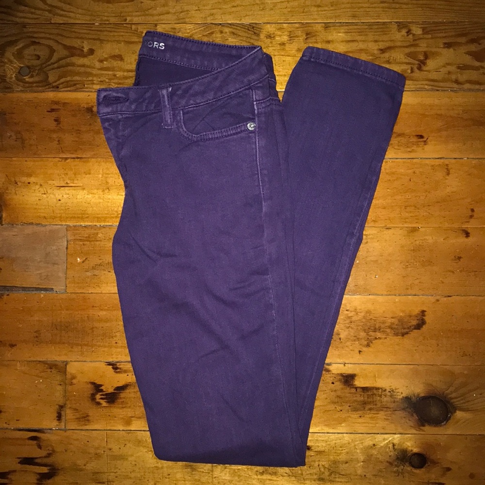 Michael Kors purple skinny jeans